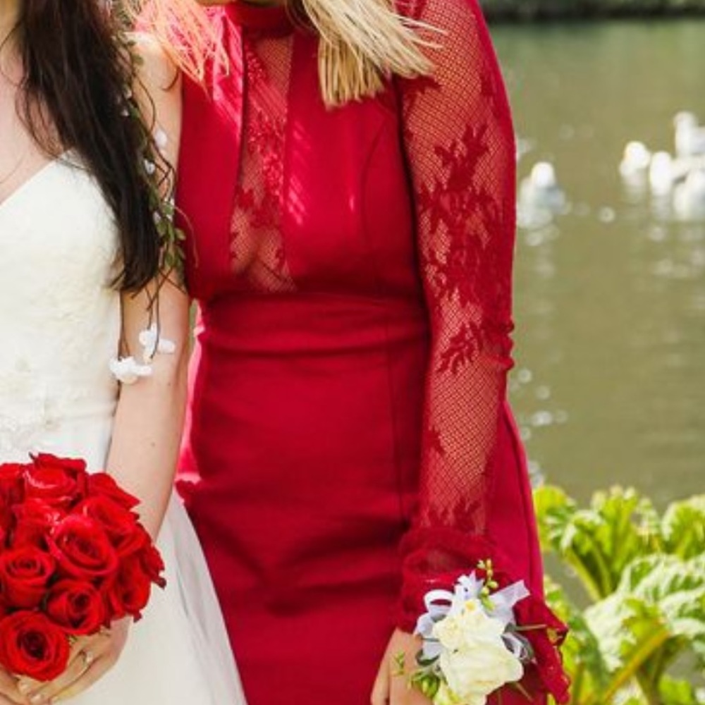 Free People Boho Red Dress